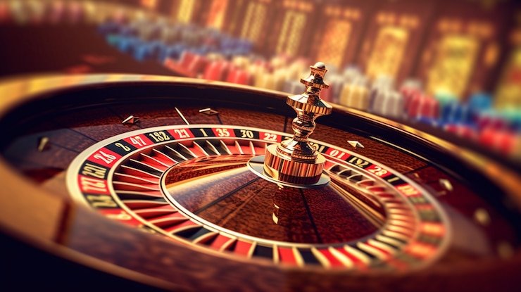 Antarmuka mesin arcade di warframe dengan simbol-simbol berwarna cerah dan tombol kontrol di bawah